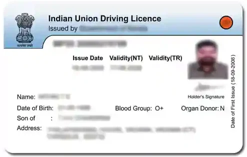 img3 driving license print with dl number